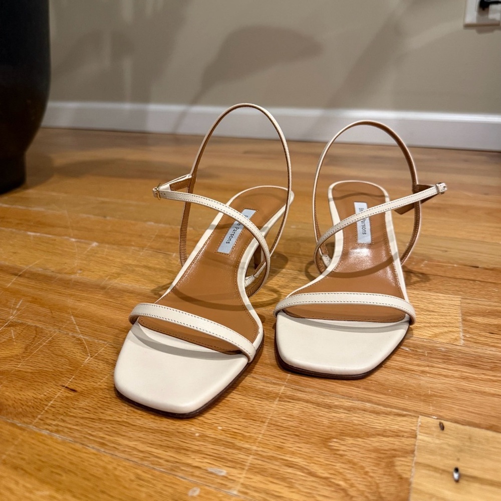 ✨ Emme Parsons Hugo 50mm Strappy Sandals Cream Size 40 / US 9